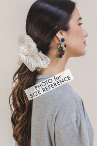 Linen Organza Hair Scrunchie- Organza