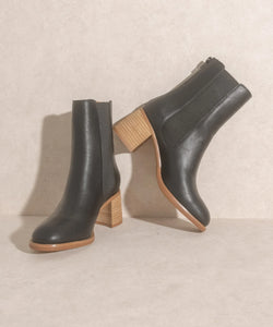 Cora Low Ankle Bootie- Black