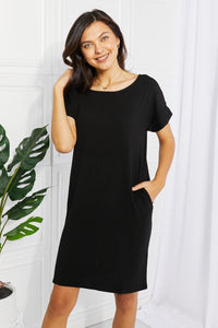Chic in the City  Rolled Short Sleeve Dress