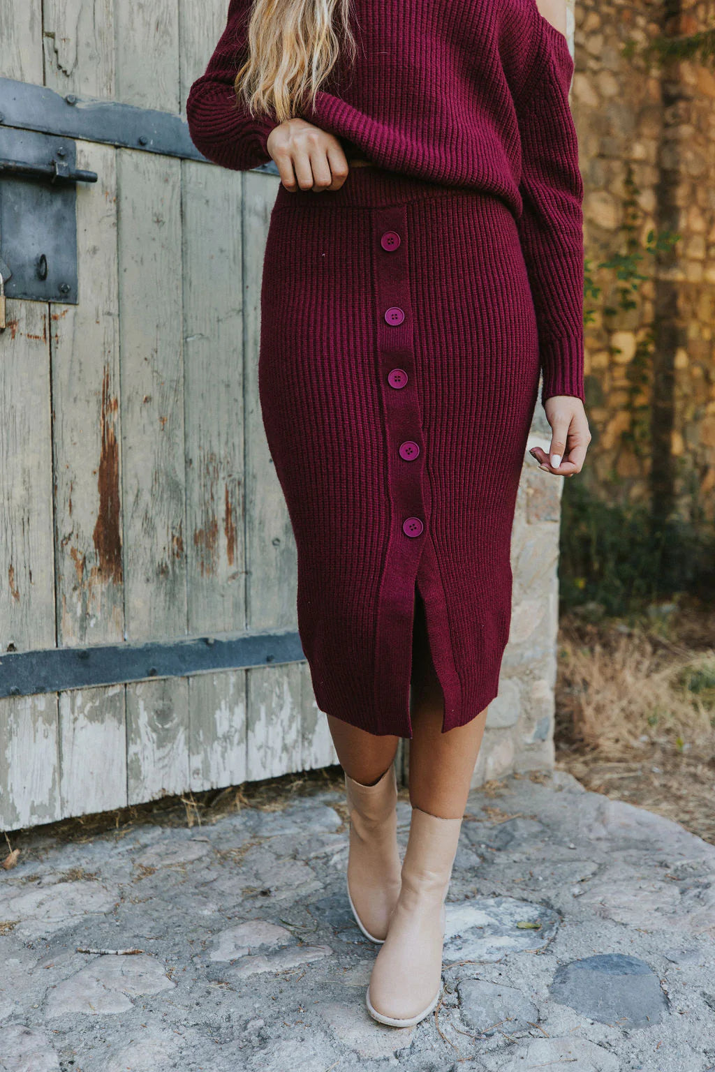 Think It Through Midi Skirt