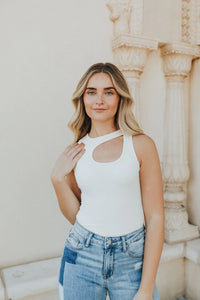 Happiness Guaranteed Cut-Out Bodysuit